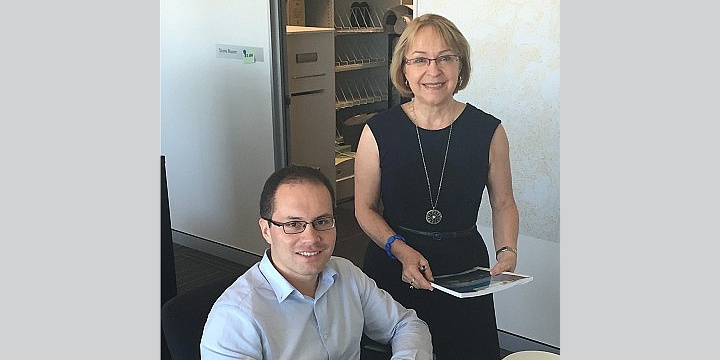 Miguel Garces with RDA Brisbane CEO Margaret Blade