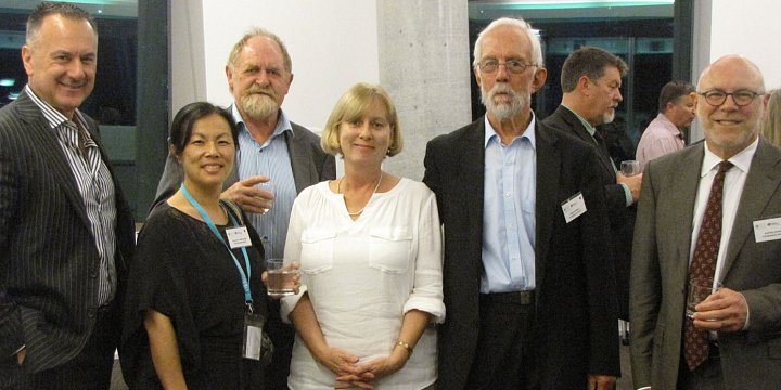 From left: Rodin Genoff (Rodin Genoff & Assoc), Assoc Prof Linda Leung (UTS Business School), Jack Langberg (SA Dept Primary Industries & Regions), Tracy Scott-Rimington (RDA Brisbane), Richard Walker (Director TCI), Prof Roy Green (Dean, UTS Graduate School of Business).