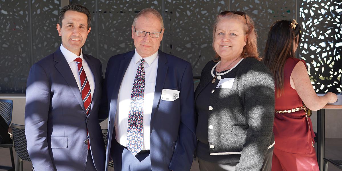 From left: Premier David Crisafulli, RDA Brisbane Chair Kieren Dell and CEO Nicole Duguid Premier Crisafulli, Kieren Dell and Nicole Duguid